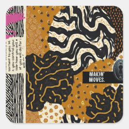 Sophisticated Luxury African Asian Caribbean スクエアシール