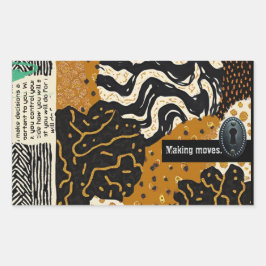 Sophisticated Luxury African Asian Caribbean 長方形シール