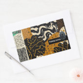 Sophisticated Luxury African Asian Caribbean 長方形シール (封筒)