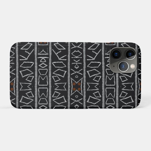 Sophisticated Luxury African Caribbean Mudcloth Case-Mate iPhoneケース (裏面(横))
