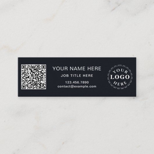 Sophisticated Maroon Pattern Slim Custom Mini コーリングカード (正面)