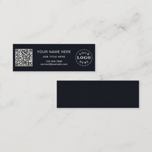 Sophisticated Maroon Pattern Slim Custom Mini コーリングカード (正面/裏面)