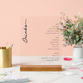 Sophisticated Minimalist Beverage Menu アクリルサイン (ウェディング)