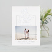 Sophisticated Minimalist Photo Elegant Script 箔招待状 (立ち正面)