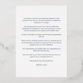 Sophisticated Minimalist Photo Elegant Script 箔招待状 (裏面)