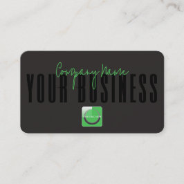 Sophisticated Modern Black Green Logo Generic  名刺
