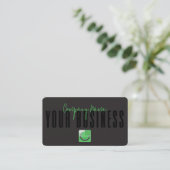 Sophisticated Modern Black Green Logo Generic  名刺 (スタンド正面)