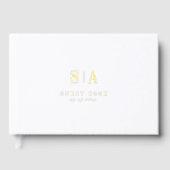 Sophisticated monogram minimalist wedding ゲストブック (正面)