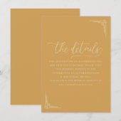 Sophisticated Mustard Yellow Deco エンクロージャーカード (正面/裏面)