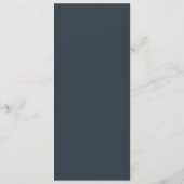 Sophisticated Navy Blue Elegant Wedding Menu メニュー (裏面)