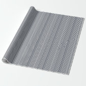 Sophisticated Navy Blue Striped Minimalist ラッピングペーパー (アンロールド)