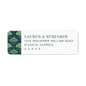 Sophisticated Navy Leaf Motions ラベル (正面)