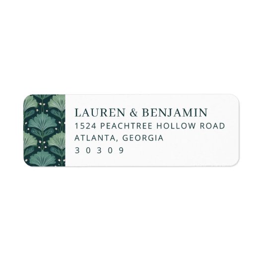 Sophisticated Navy Leaf Motions ラベル (正面)