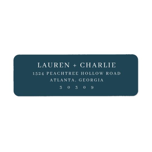 Sophisticated Navy Minimalist ラベル (正面)