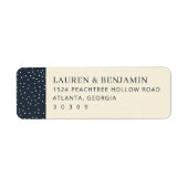 Sophisticated Navy Polka Dots ラベル (正面)