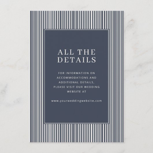 Sophisticated Navy Stripes エンクロージャーカード (正面)