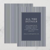 Sophisticated Navy Stripes エンクロージャーカード (正面/裏面)