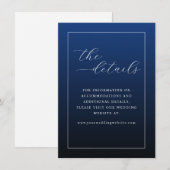 Sophisticated Navy Typographic エンクロージャーカード (正面/裏面)