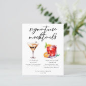 Sophisticated Non-Alcoholic Wedding Mocktails Menu (スタンド正面)