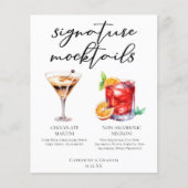Sophisticated Non-Alcoholic Wedding Mocktails Menu (正面)