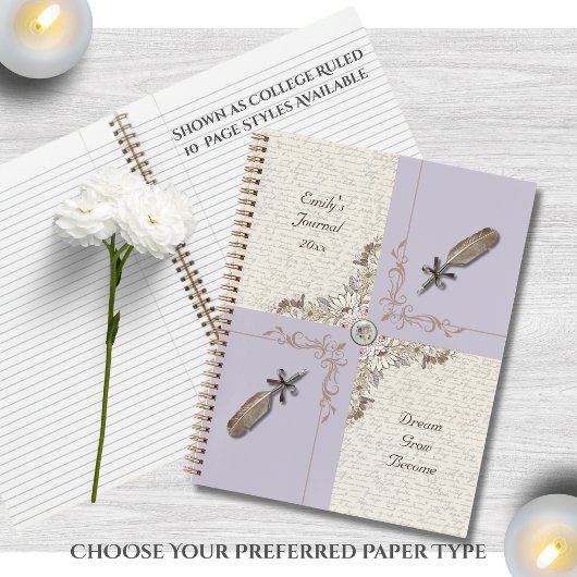 Sophisticated Pale Lavender Personal Journal ノートブック