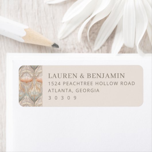 Sophisticated Pastel Floral ラベル (インサイチュ)