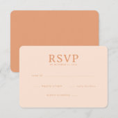 Sophisticated Peach RSVP Card (正面/裏面)