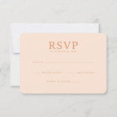 Sophisticated Peach RSVP Card (正面)