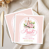 Sophisticated Pearls and Prosecco Bridal Napkins