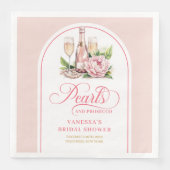 Sophisticated Pearls and Prosecco Bridal Napkins (正面)