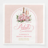 Sophisticated Petals and Prosecco Bridal Napkins (正面)