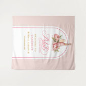 Sophisticated petals and prosecco wedding backdrop タペストリー (正面(横))