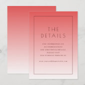 Sophisticated Pink Gradient Details Card エンクロージャーカード (正面/裏面)