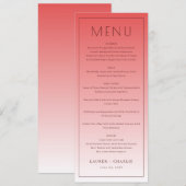 Sophisticated Pink Menu Template メニュー (正面/裏面)