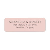 Sophisticated Pink Minimalist ラベル (正面)