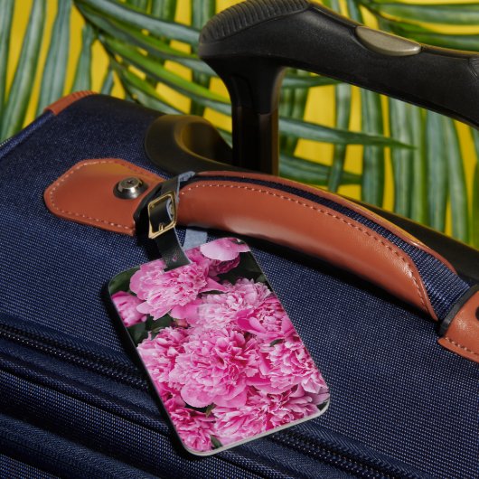 Sophisticated Pink Peony ラゲッジタグ (正面インサイチュ1)