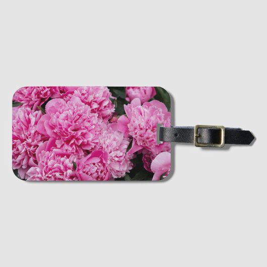 Sophisticated Pink Peony ラゲッジタグ (正面横)