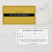 Sophisticated Professional Elegant 予約カード (正面/裏面)