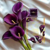 Sophisticated Purple Calla Lily Wedding  アクリル招待状