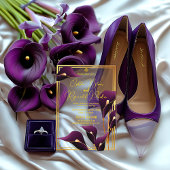 Sophisticated Purple Calla Lily Wedding  アクリル招待状