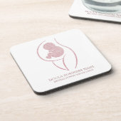 sophisticated Rose Gold Doula & Birth Coach コースター (左側)