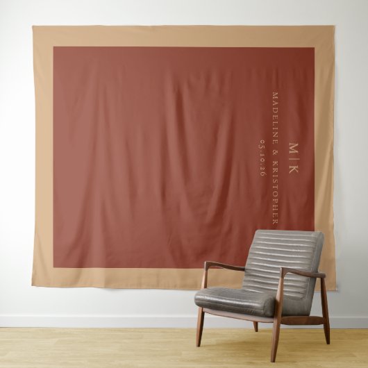 Sophisticated Rust Minimalist Typographic タペストリー (インサイチュ(横))