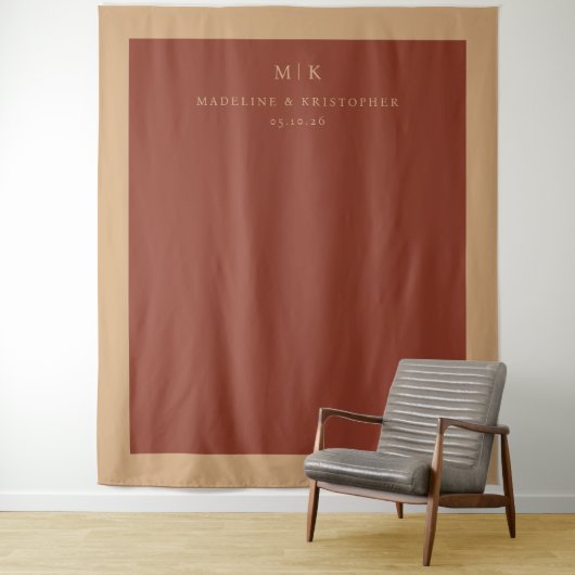 Sophisticated Rust Minimalist Typographic タペストリー (インサイチュ)