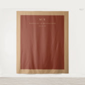 Sophisticated Rust Minimalist Typographic タペストリー (正面)