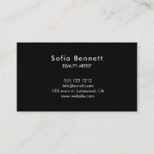 Sophisticated Script Calligraphy Minimal Black 名刺 (裏面)