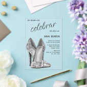 Sophisticated Silver Spanish Feminine Birthday  アクリル招待状 (インサイチュ (ウェディング))