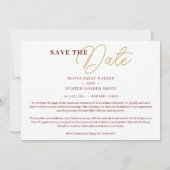 Sophisticated Simple Classic Calligraphy Photo セーブザデート (裏面)