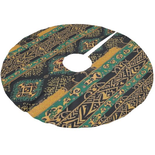 Sophisticated Souful Holiday Elegant  ブラッシュドポリエステルツリースカート (アングル)