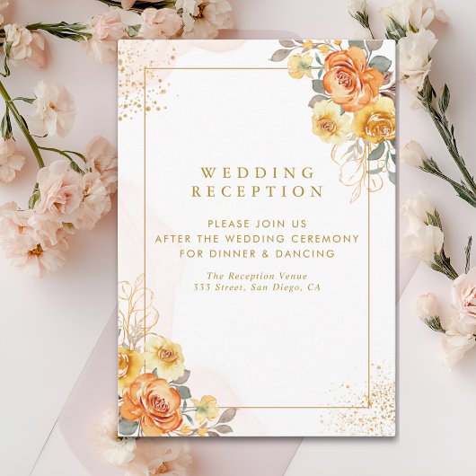 Sophisticated spring wedding with orange blossoms エンクロージャーカード