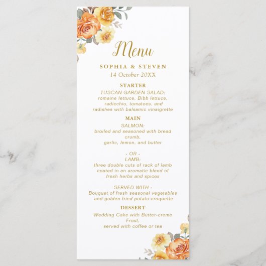 Sophisticated spring wedding with orange blossoms プログラム (正面)